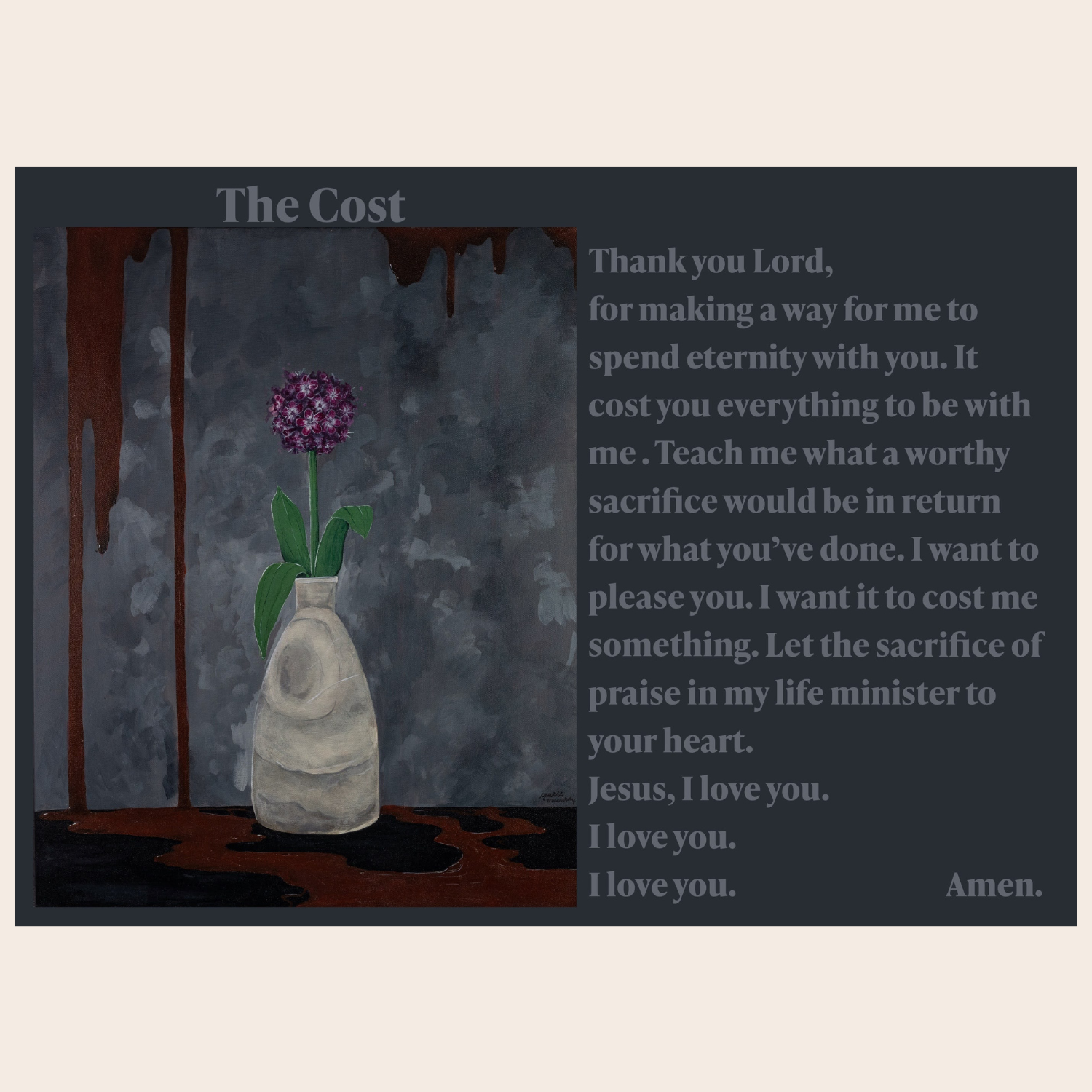 The Cost - Prayer Card
