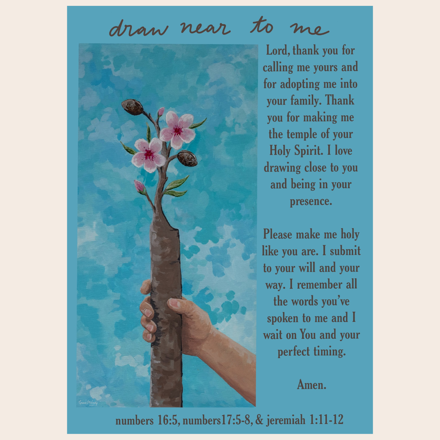 Draw Near To Me - Prayer Card
