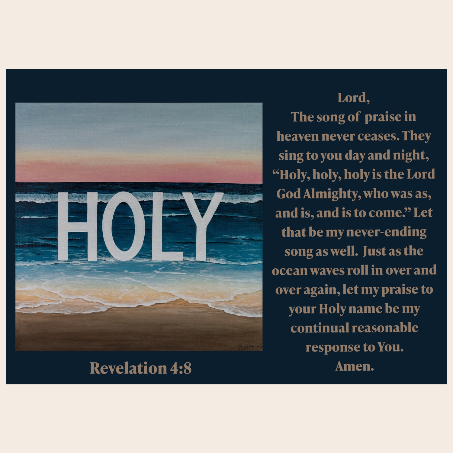 Holy - Prayer Card