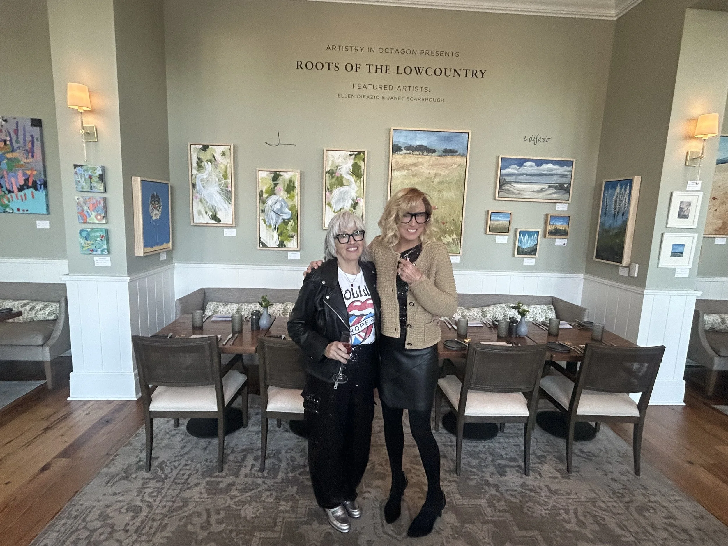 Exhibit at The Montage, Palmetto Bluff with fellow Artist Janet Scarborough 