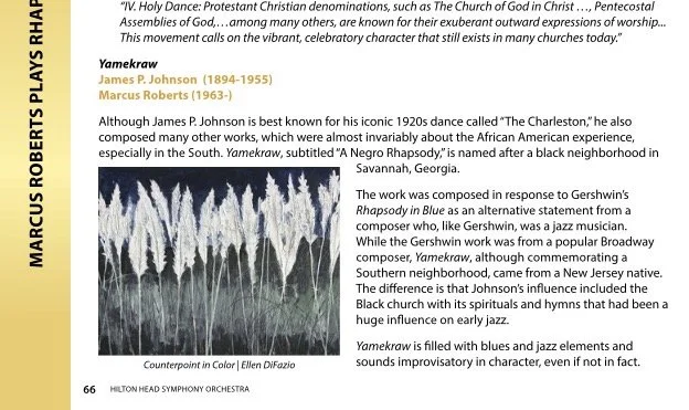 Artwork featured in the Hilton Head Symphony Program 