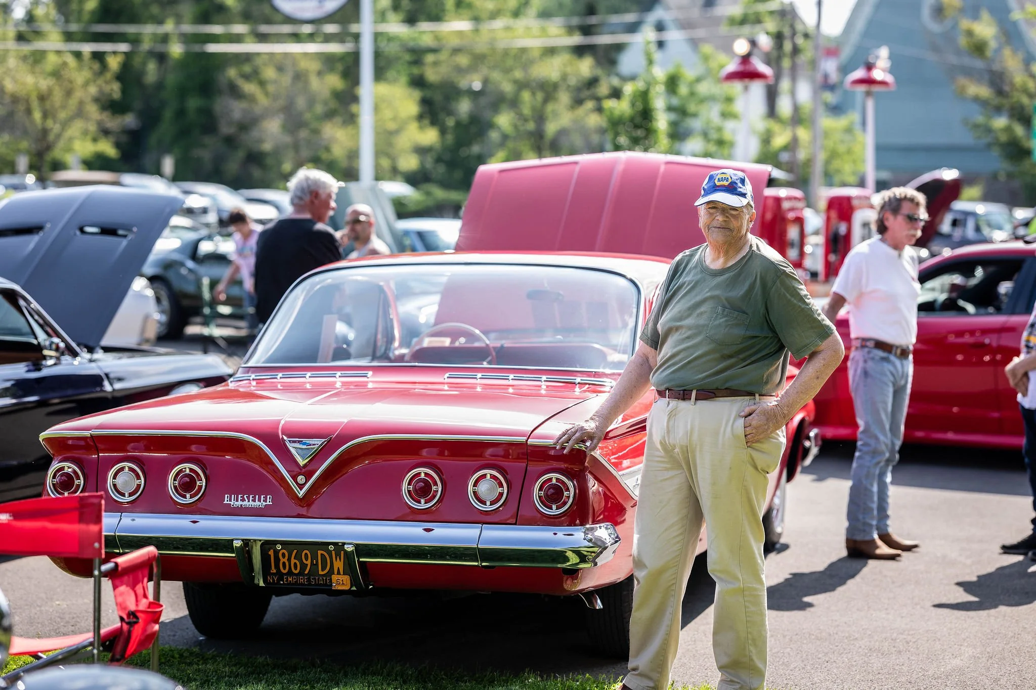 Show of American muscle convenes at Millerton’s restored Mobil station