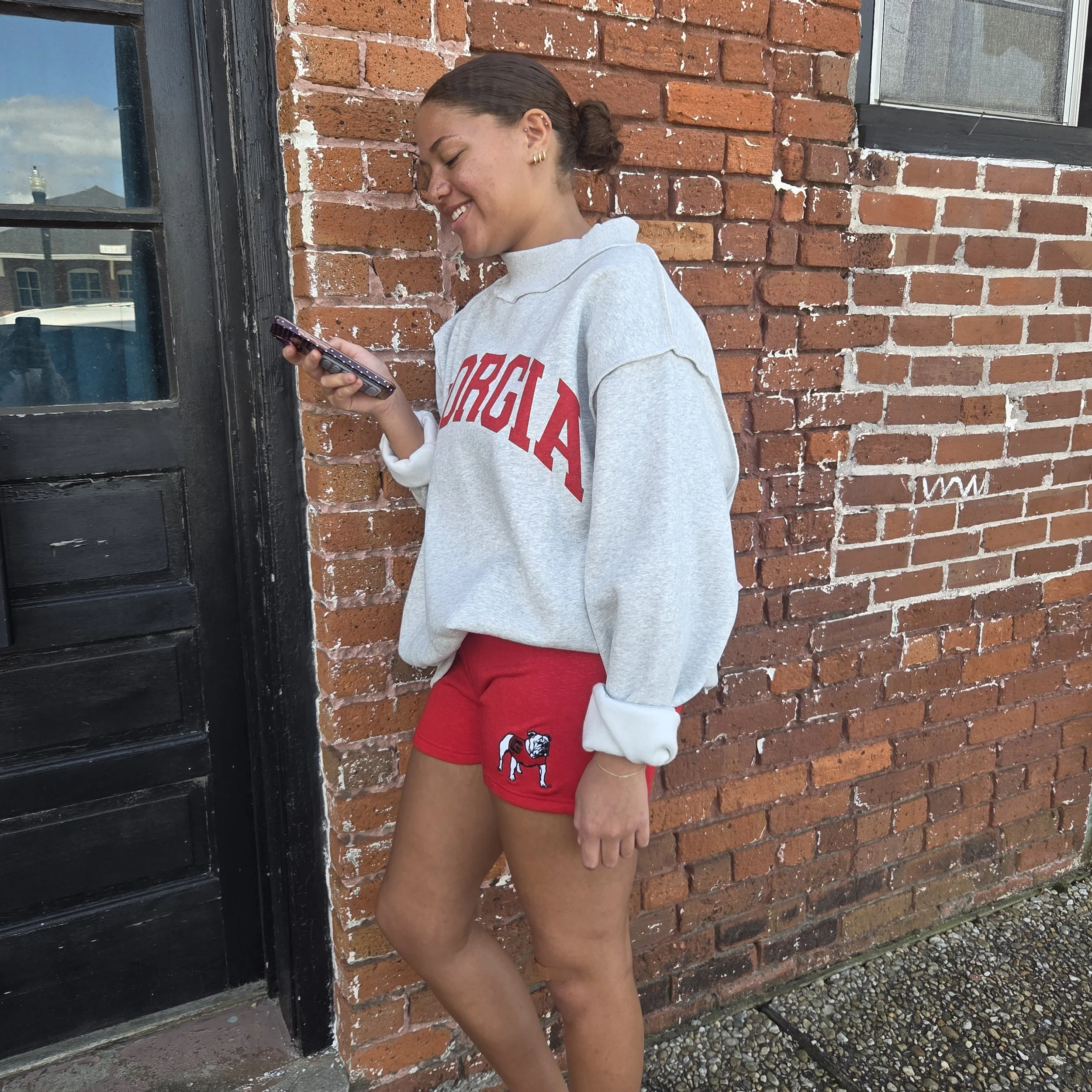 Red UGA Lounge Short