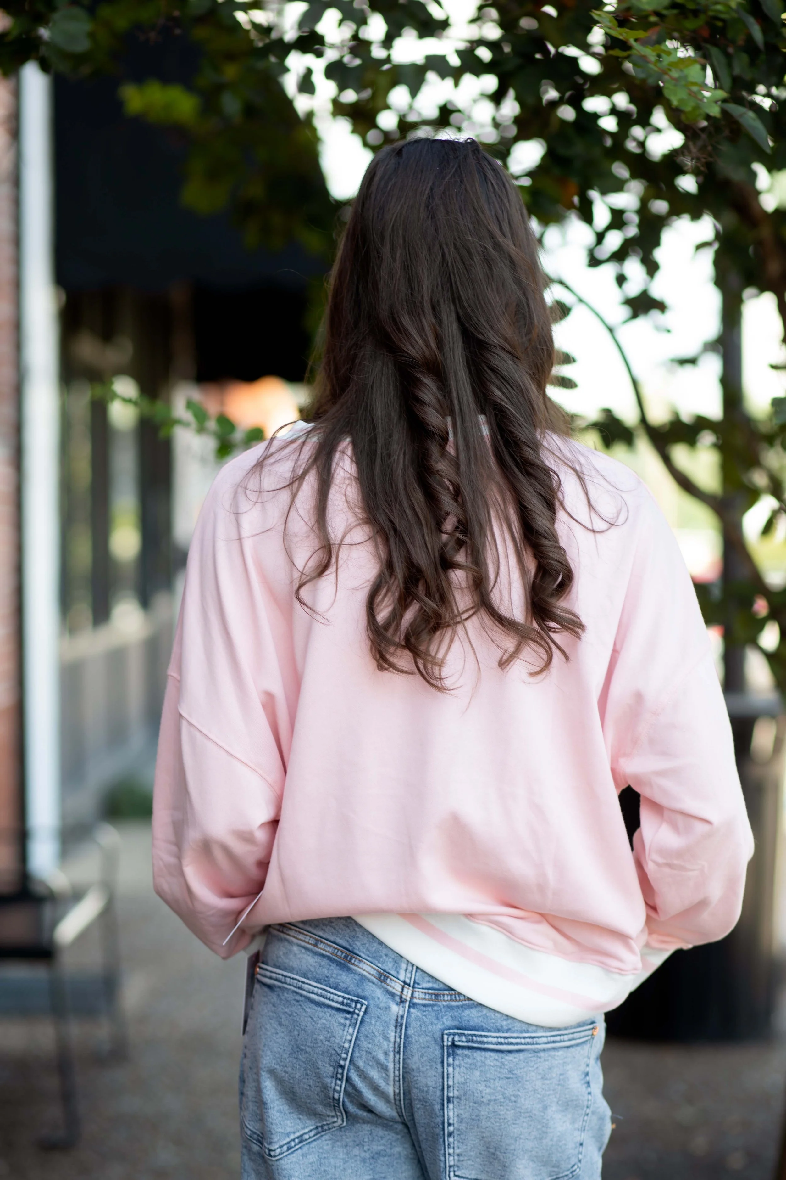 Pink Lace Ghost Oversized Sweatshirt