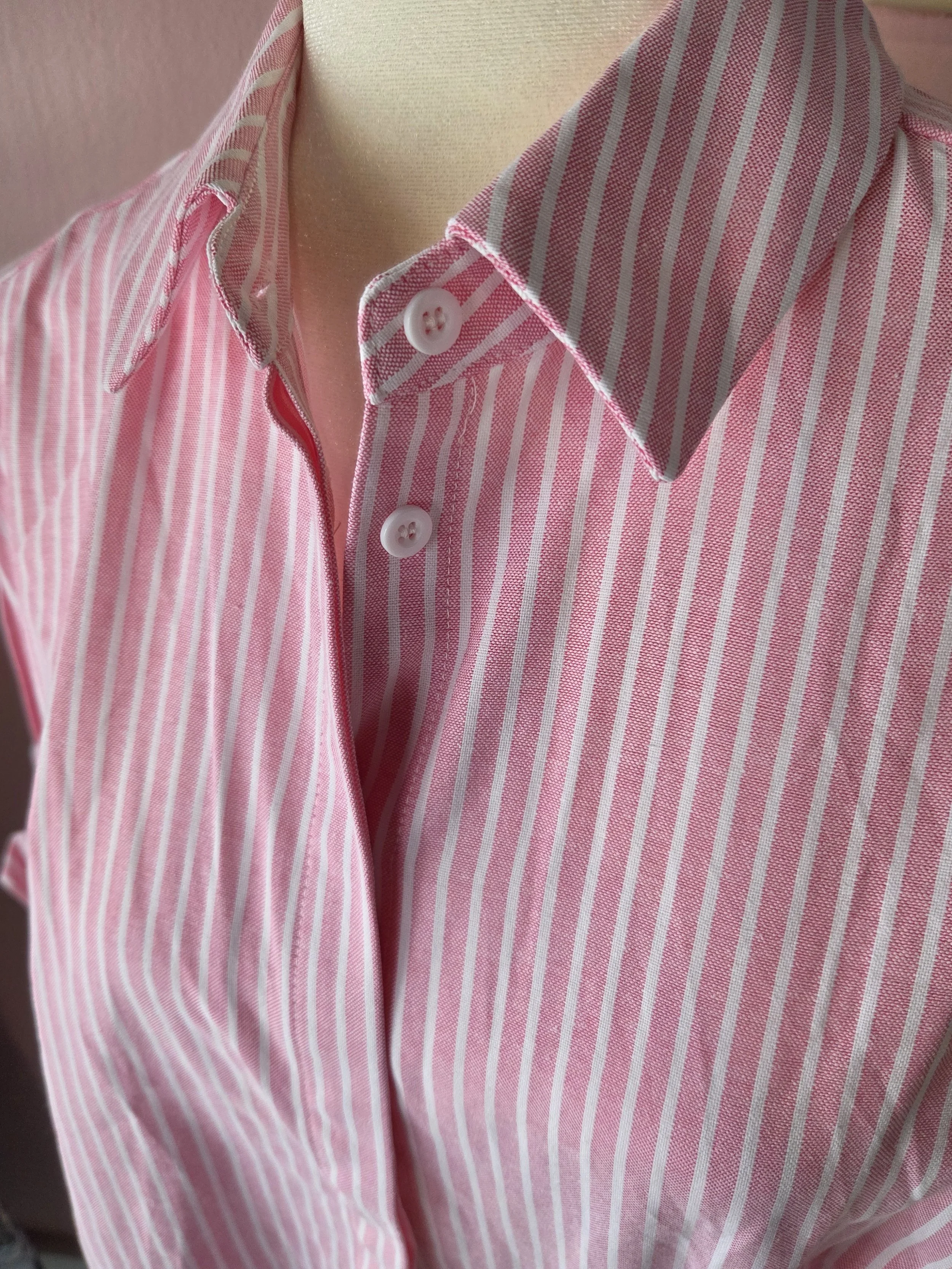 Bo-Button Up Shirt With Tied Sleeve