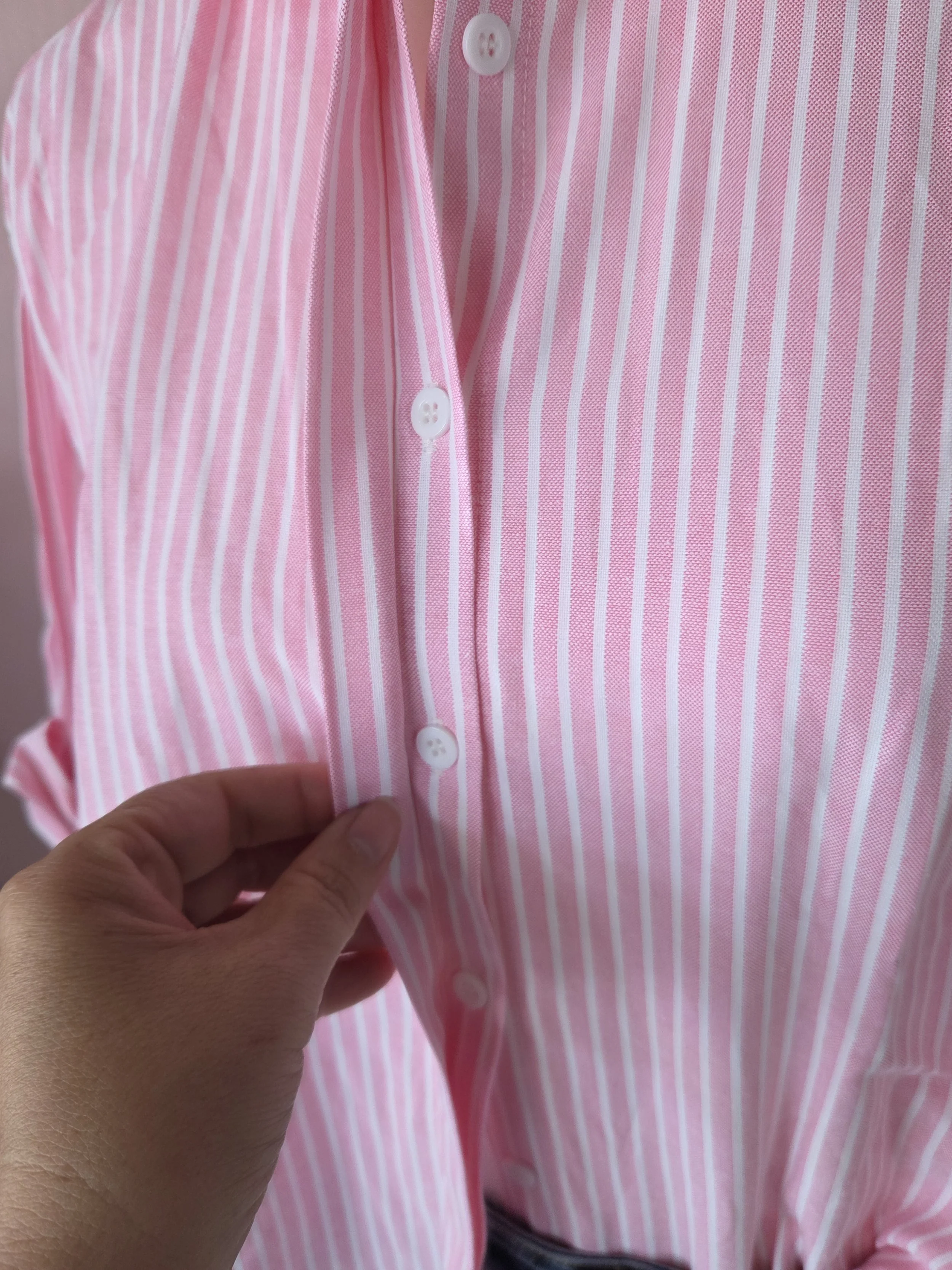 Bo-Button Up Shirt With Tied Sleeve