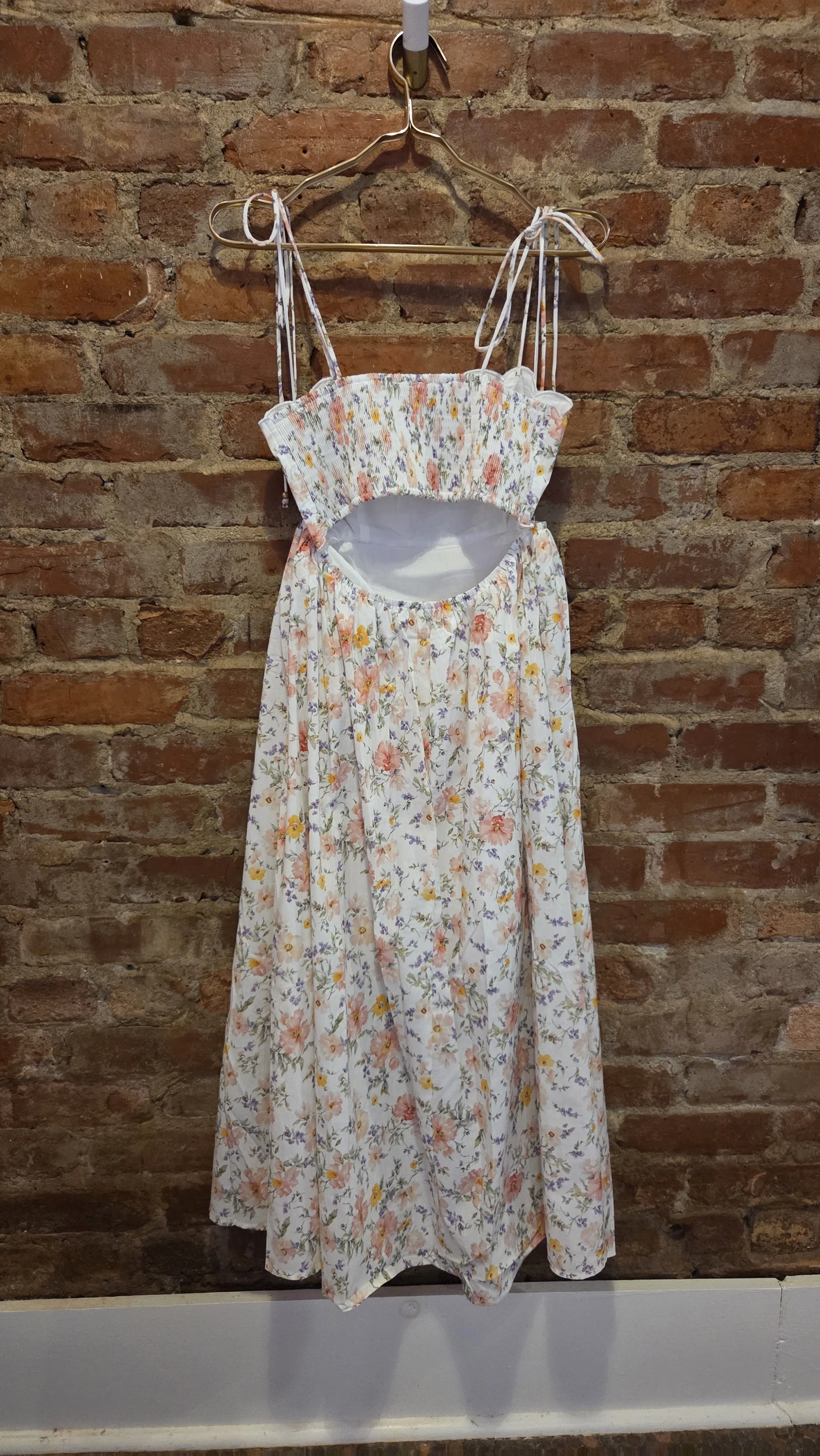 AnnaMaria-Floral Scalloped Edge Floral Midi Dress