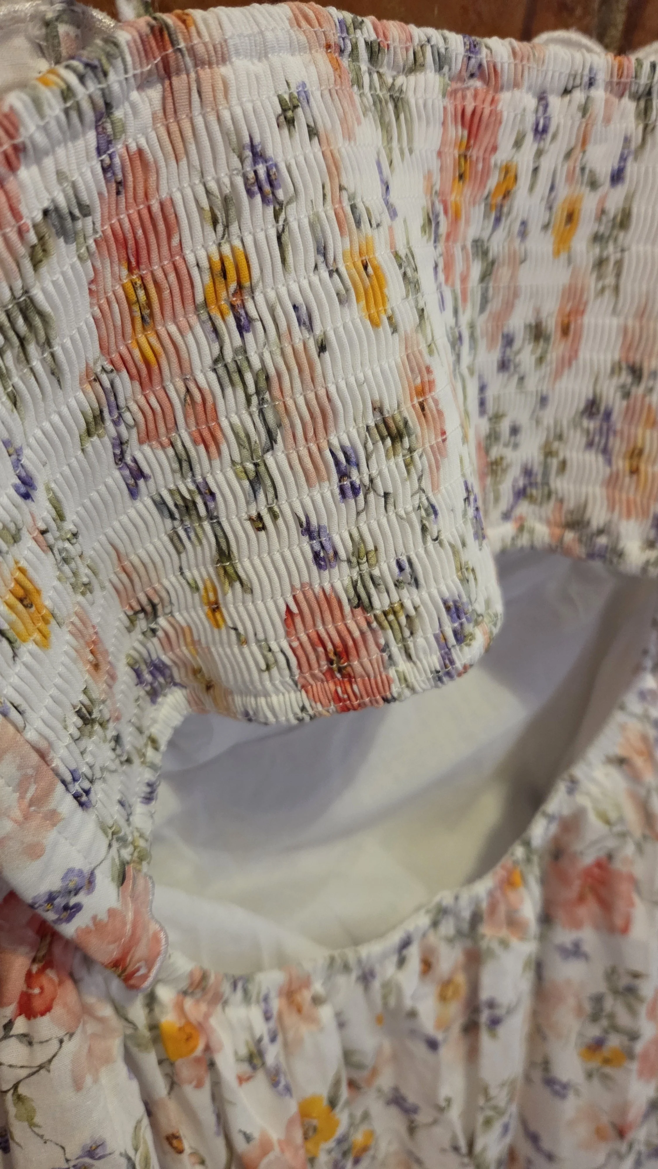 AnnaMaria-Floral Scalloped Edge Floral Midi Dress