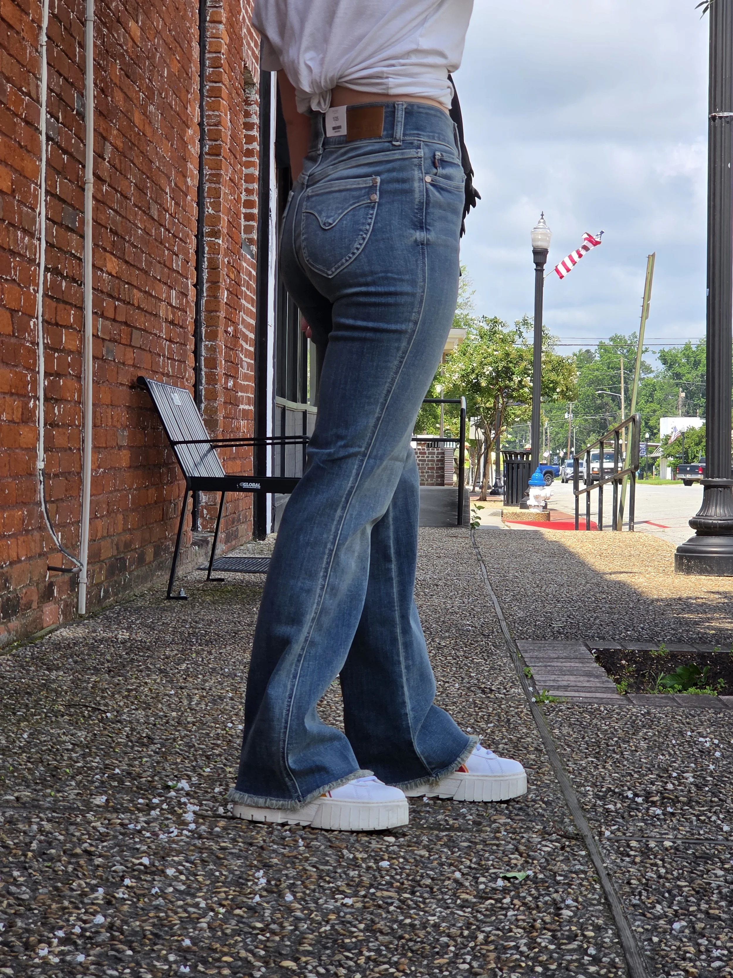 Heather-Judy Blue High Rise Bootcut