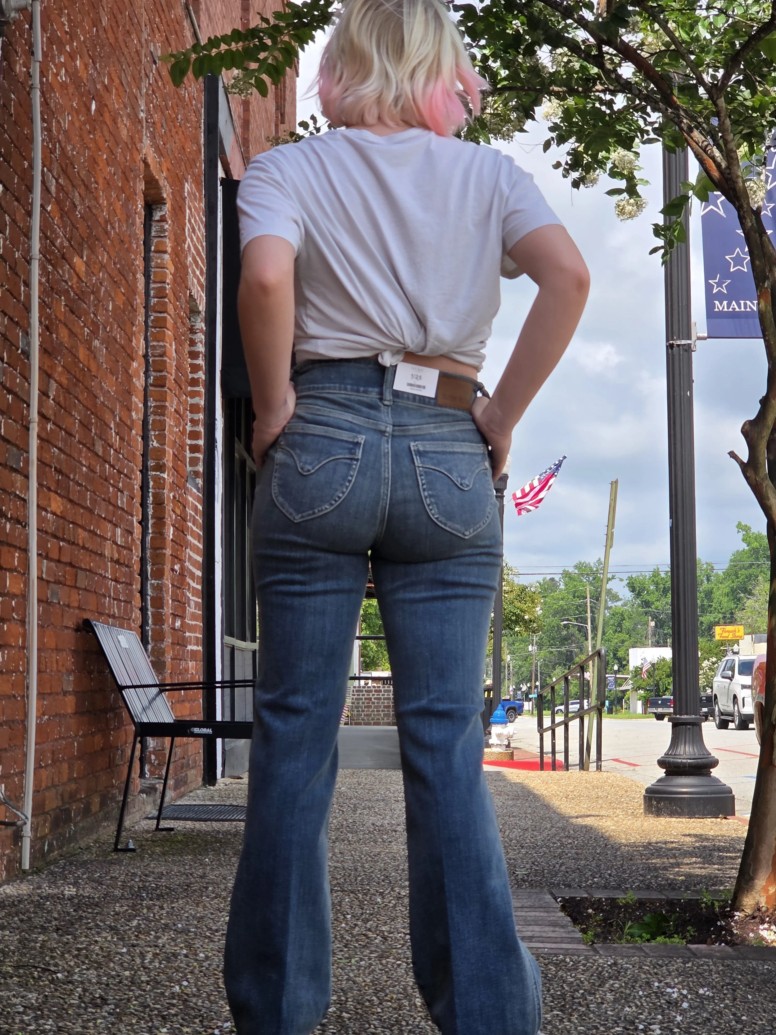 Heather-Judy Blue High Rise Bootcut
