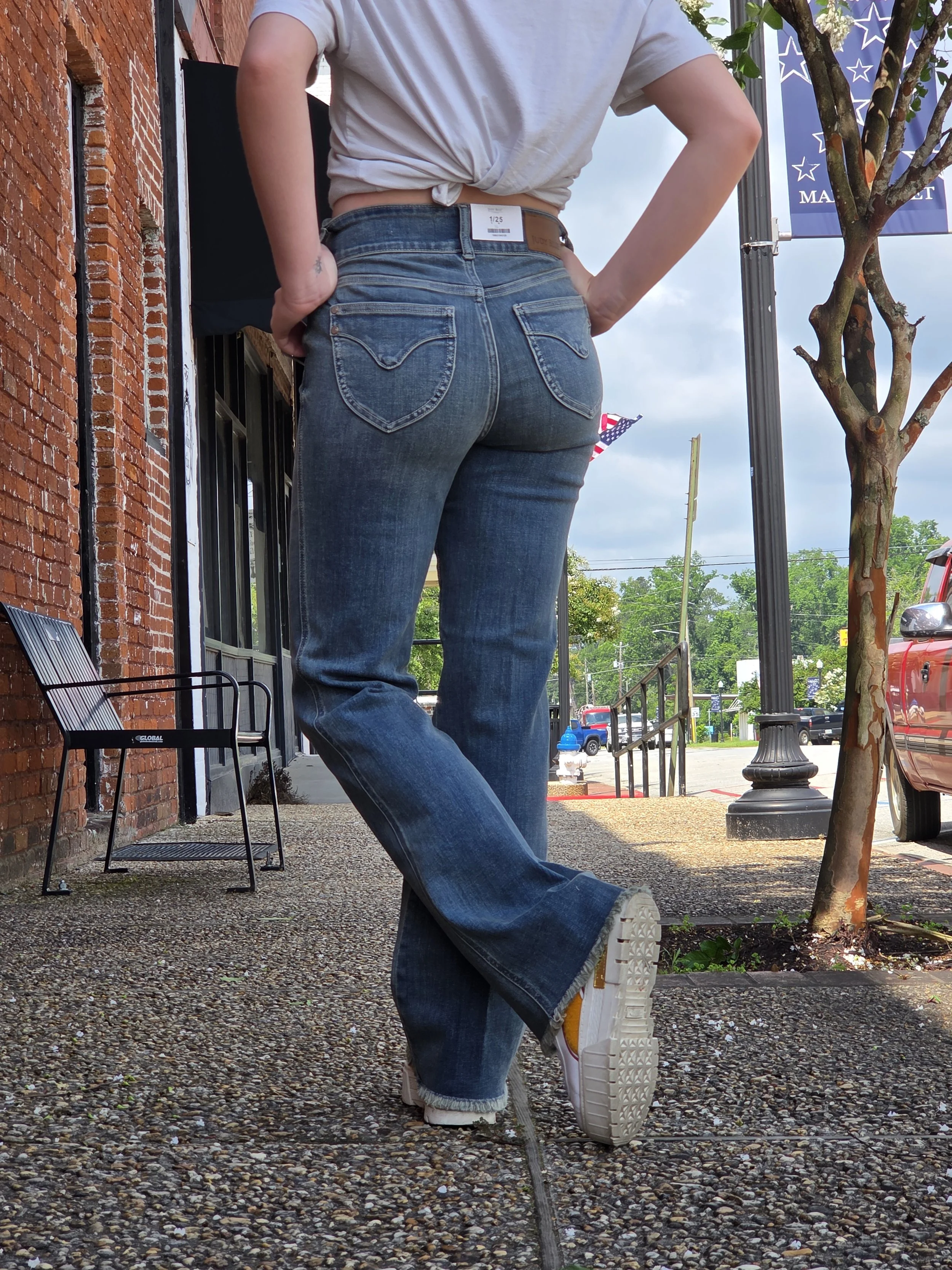 Heather-Judy Blue High Rise Bootcut