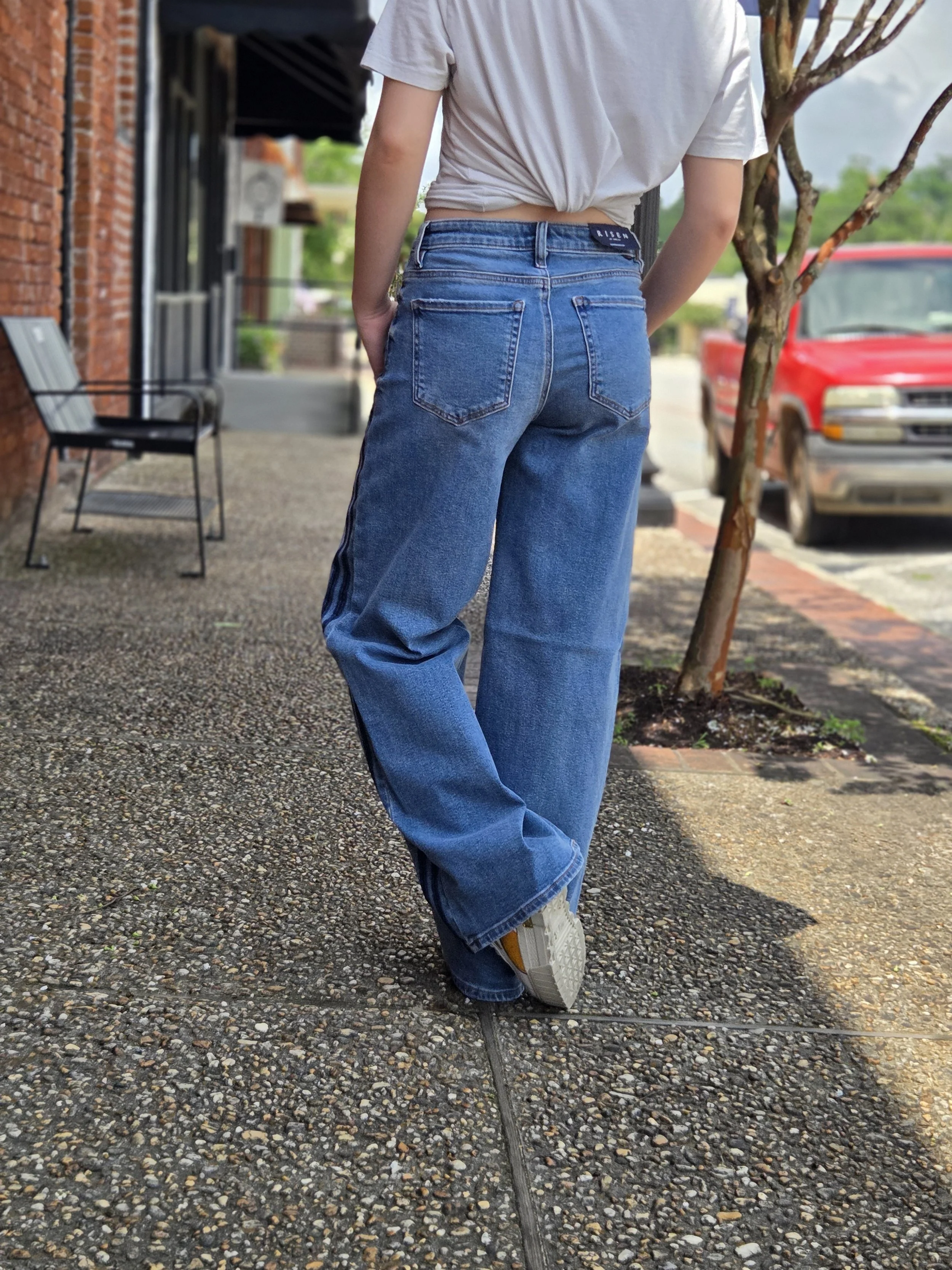 Kylie - Slouchy Wide Leg with Stripes