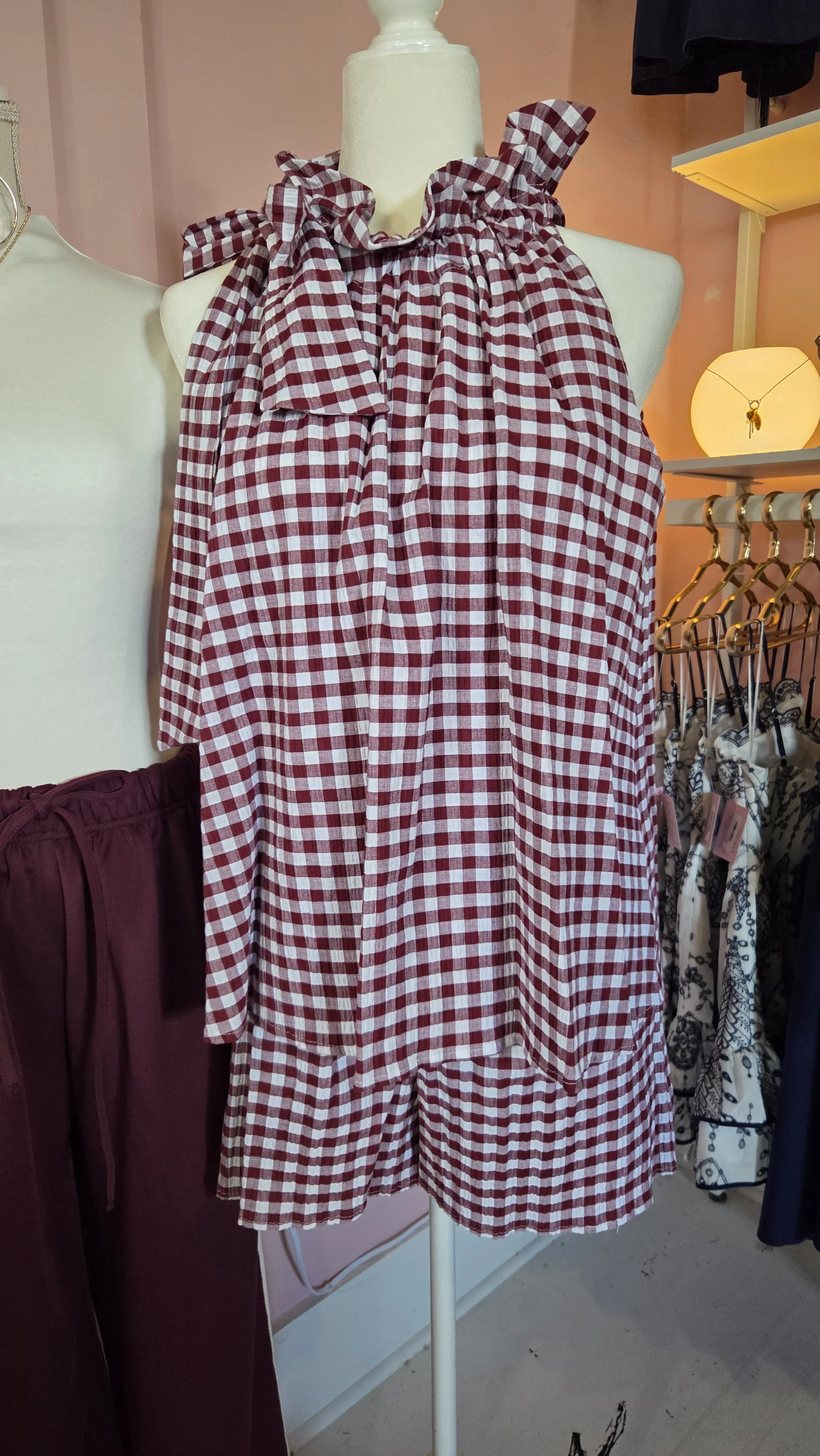 Faye-Woven Seersucker  Shorts
