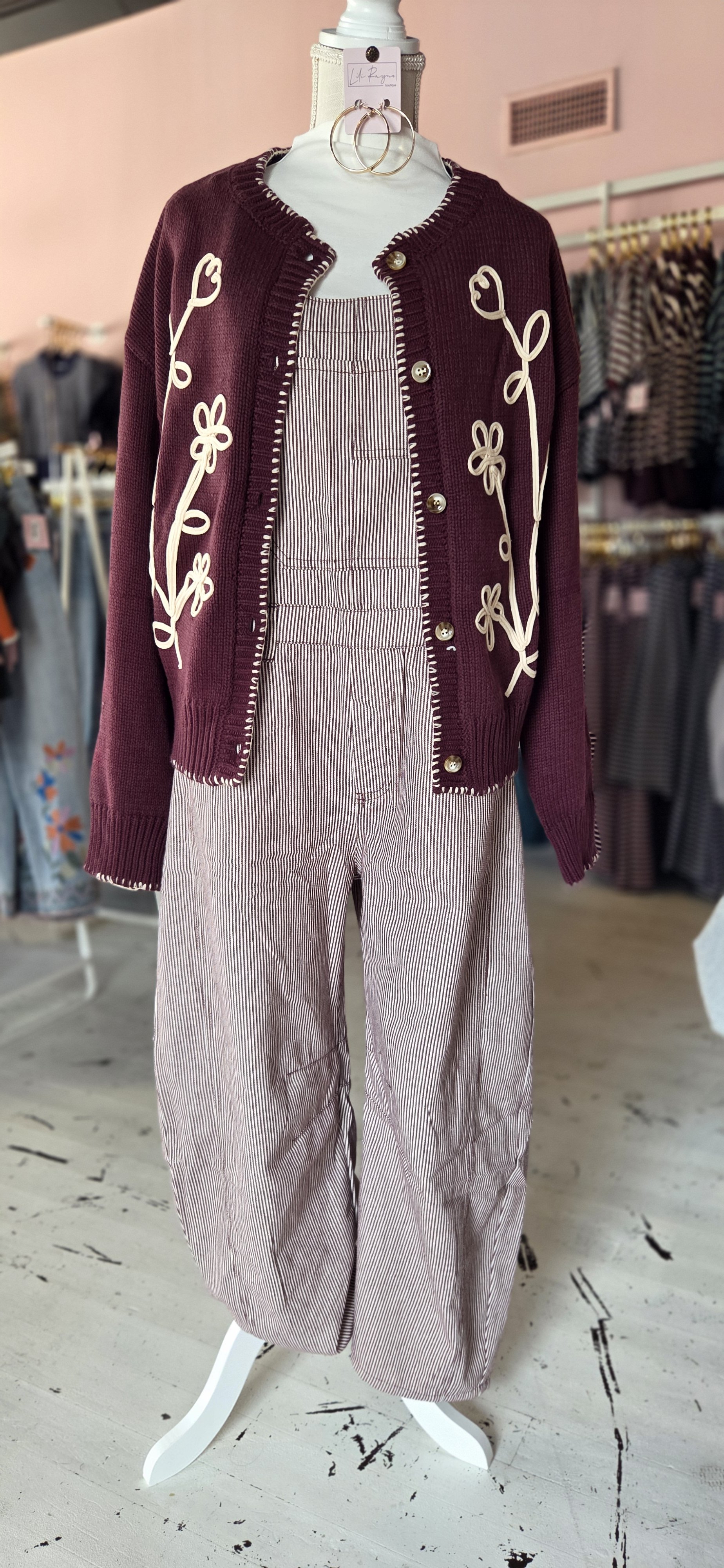 Burlington-Pintstriped Overalls