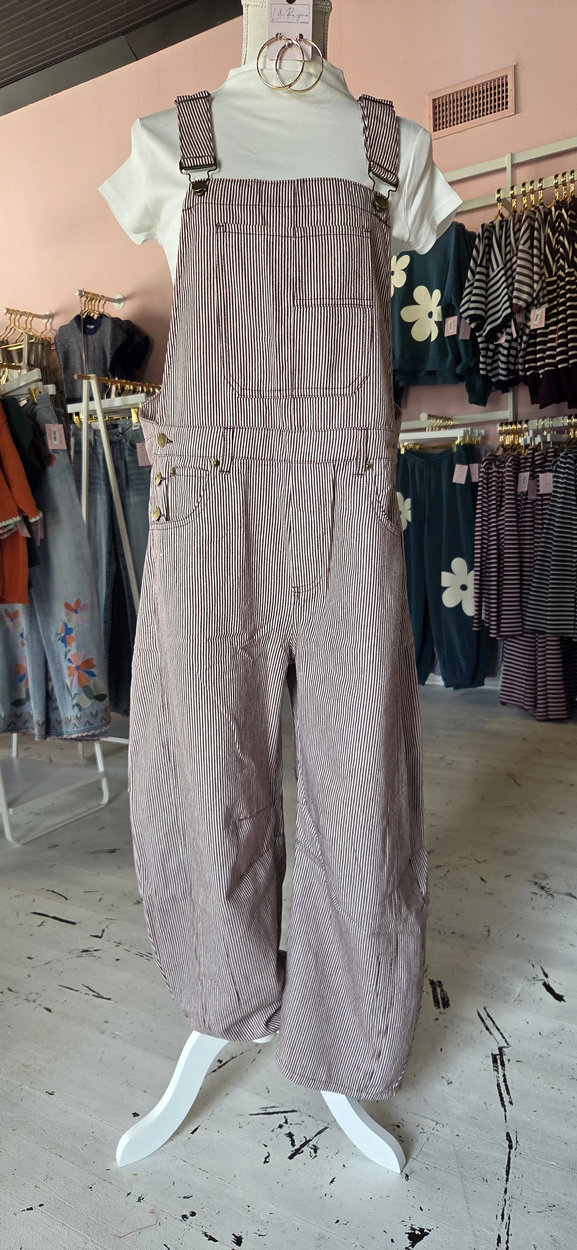Burlington-Pintstriped Overalls