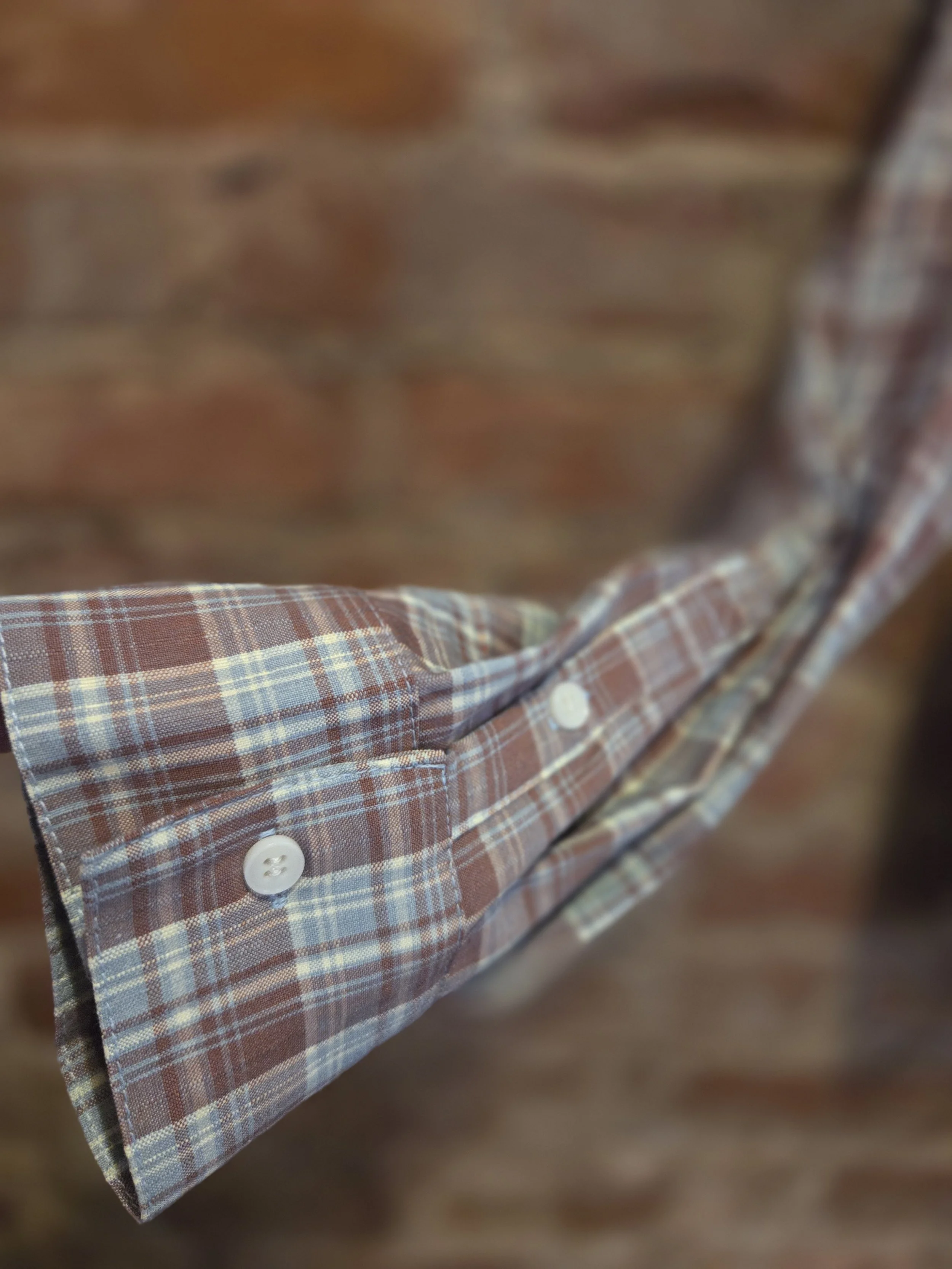 Carly-Plaid Drawstring Button-Up Hoodie