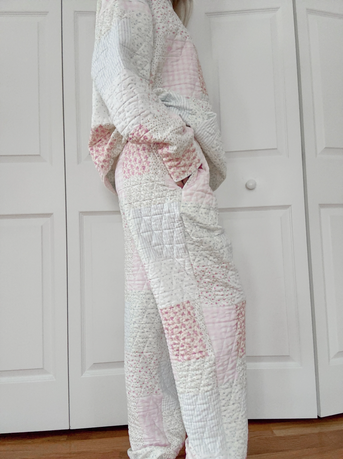 Polly-Quilted Pastel Joggers
