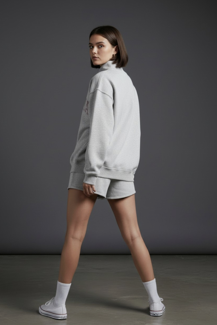 Alabama-Embroidered Mock Neck Sweatshirt