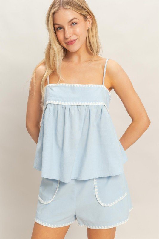 Dale - Sleeveless Babydoll Top
