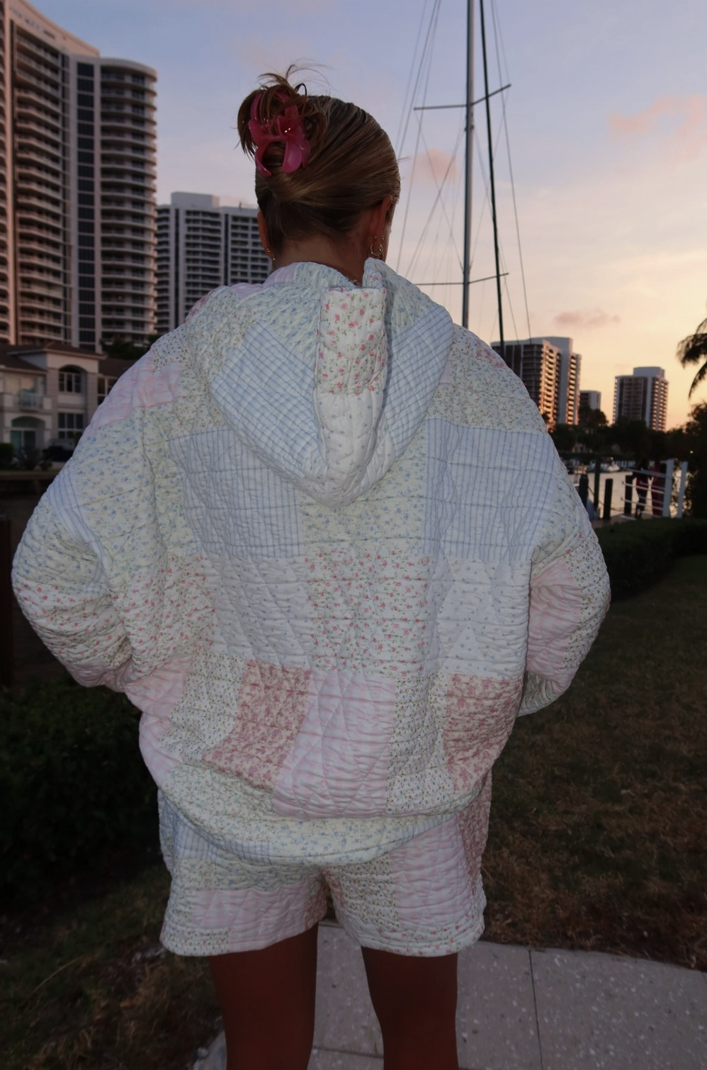 Polly-Quilted Pastel Shorts