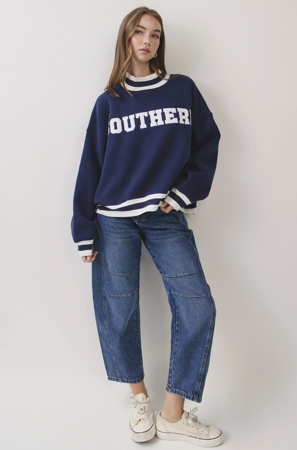 Southern Varsity Mock Neck Sweatshirt
