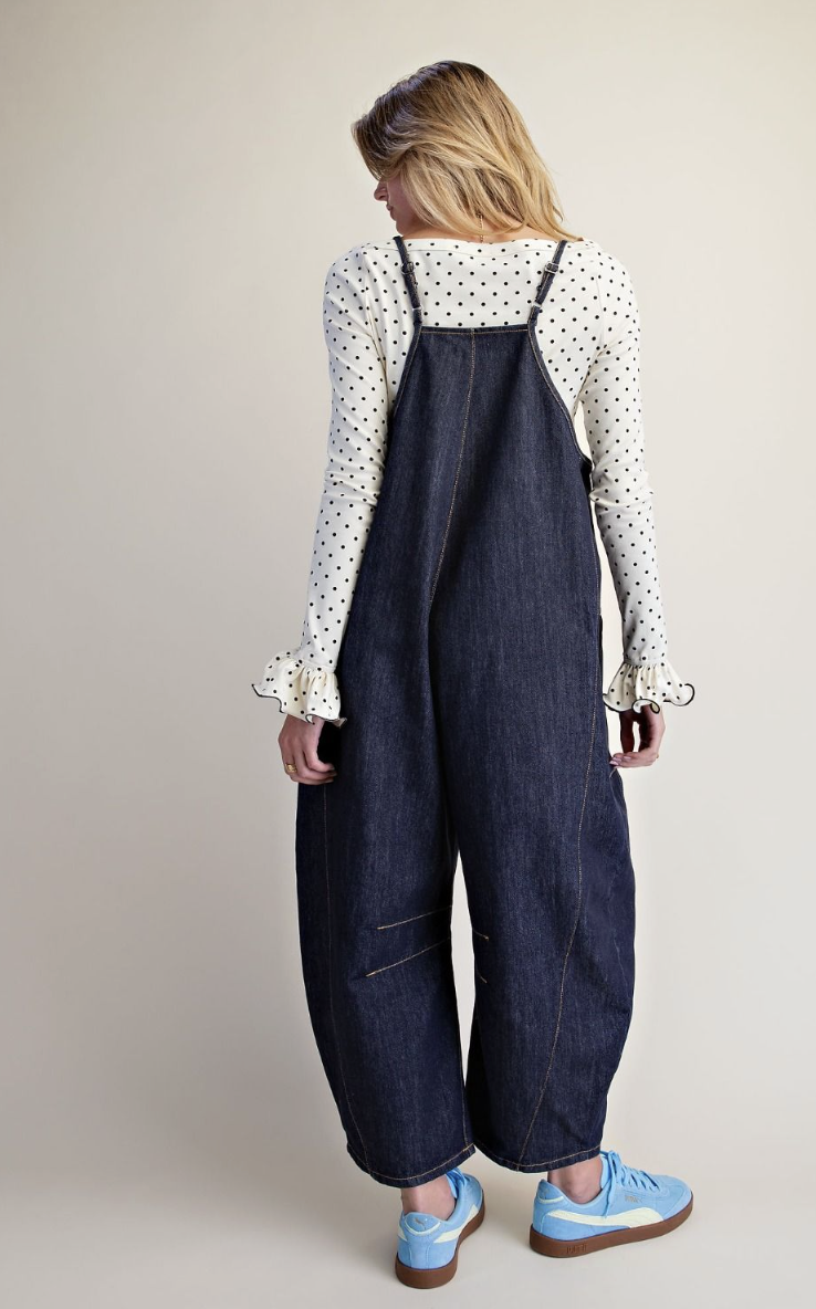 Kristi-Dark Denim Overall Pants