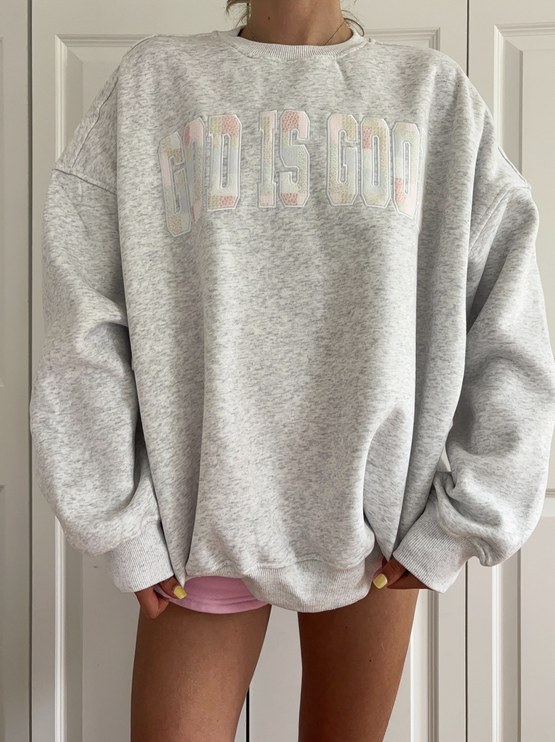 God Is Good-Embroidered Sweatshirt