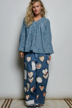 Bethany-Floral Embroidered Blouse