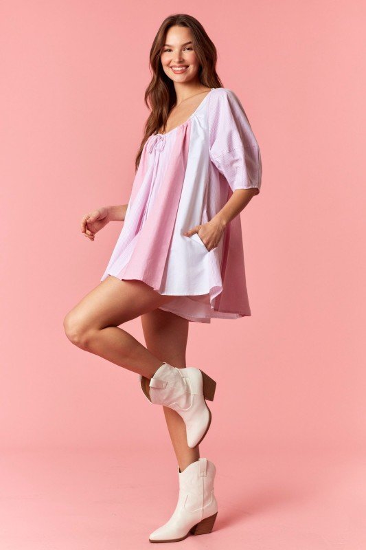 Laile - Easy Fit Oxford Romper