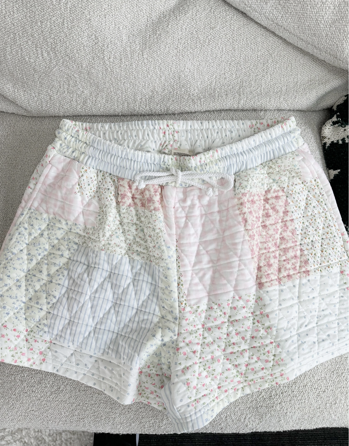 Polly-Quilted Pastel Shorts