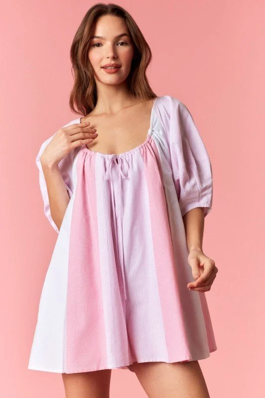 Laile - Easy Fit Oxford Romper