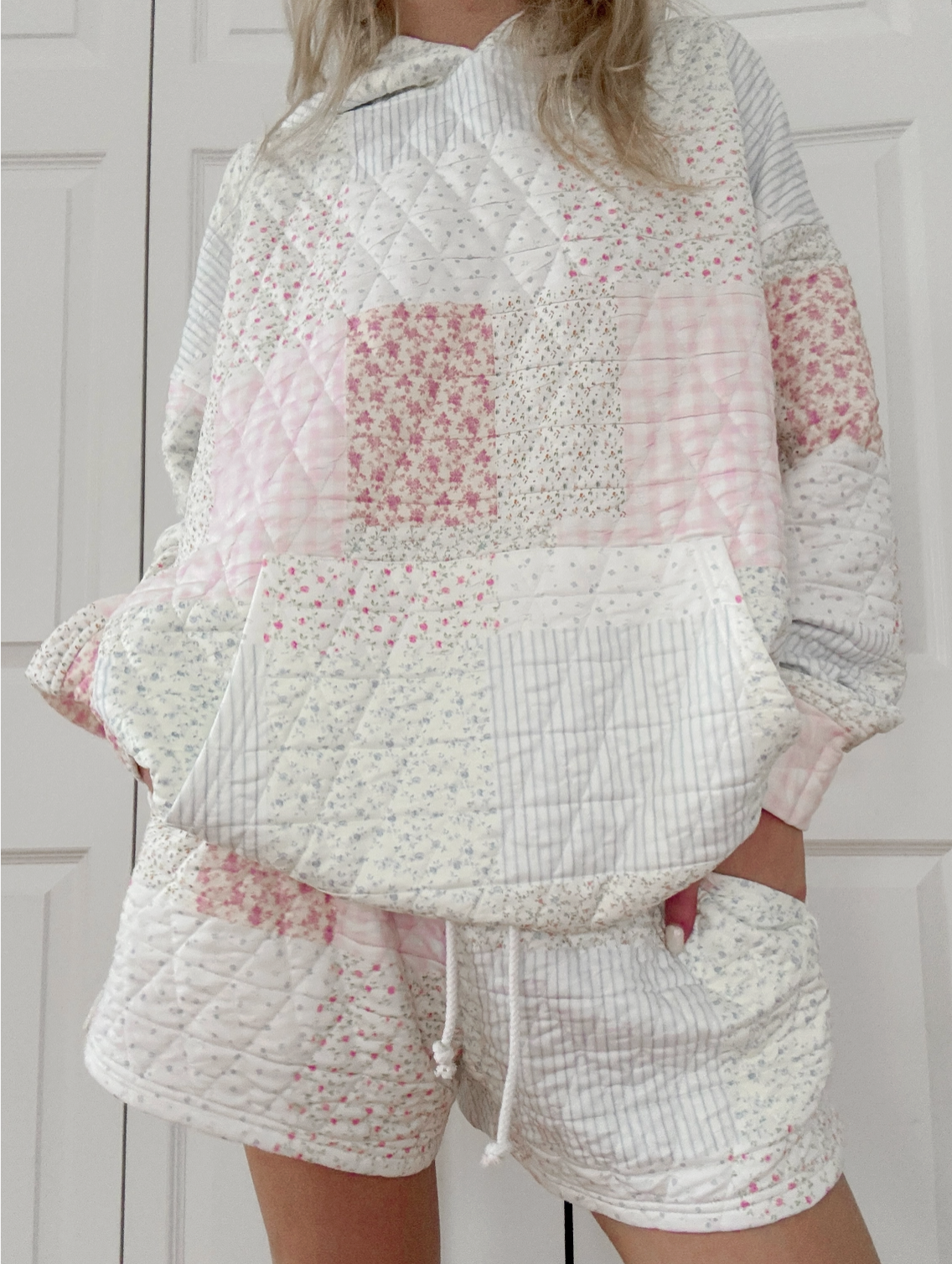 Polly-Quilted Pastel Shorts
