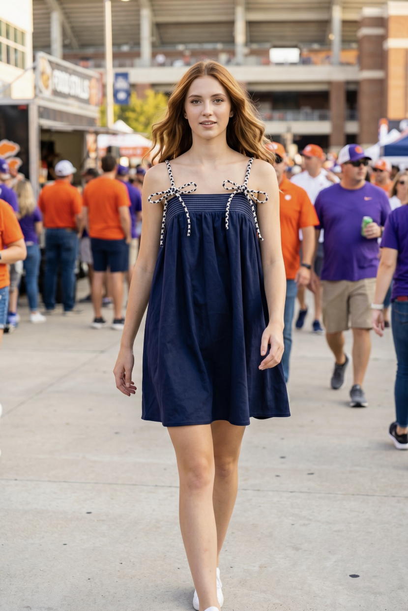 Valerie-Tube Mini Dress with Color Cord Strap
