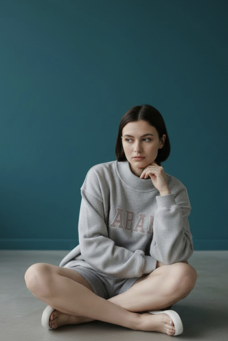 Alabama-Embroidered Mock Neck Sweatshirt