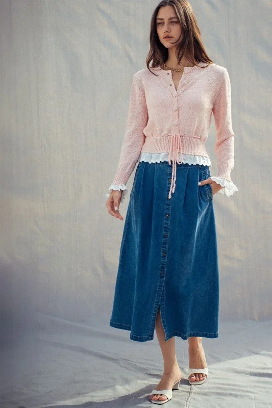 Penelope - Ruffle Detail Cardigan