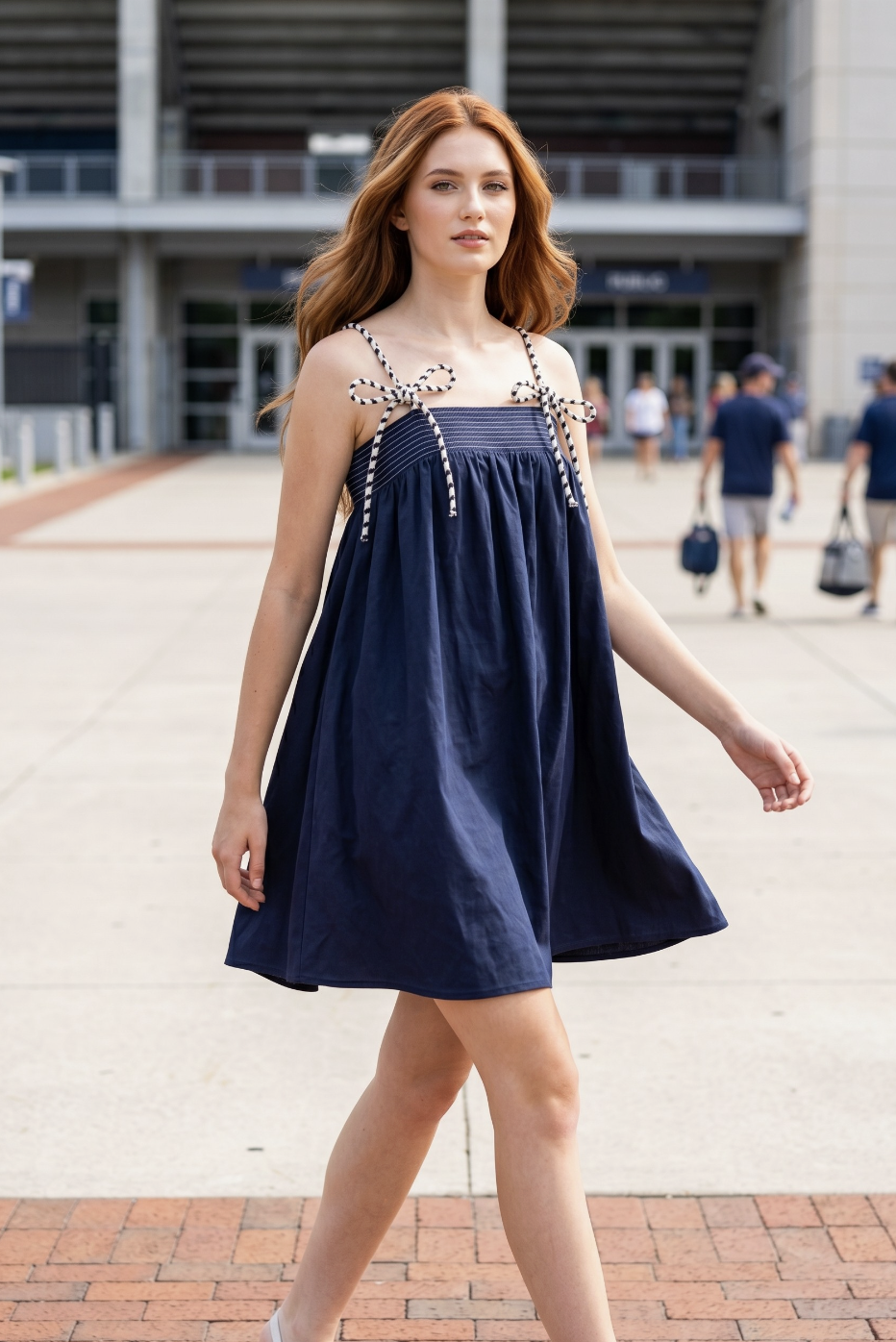 Valerie-Tube Mini Dress with Color Cord Strap