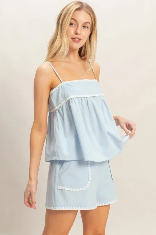 Dale - Sleeveless Babydoll Top