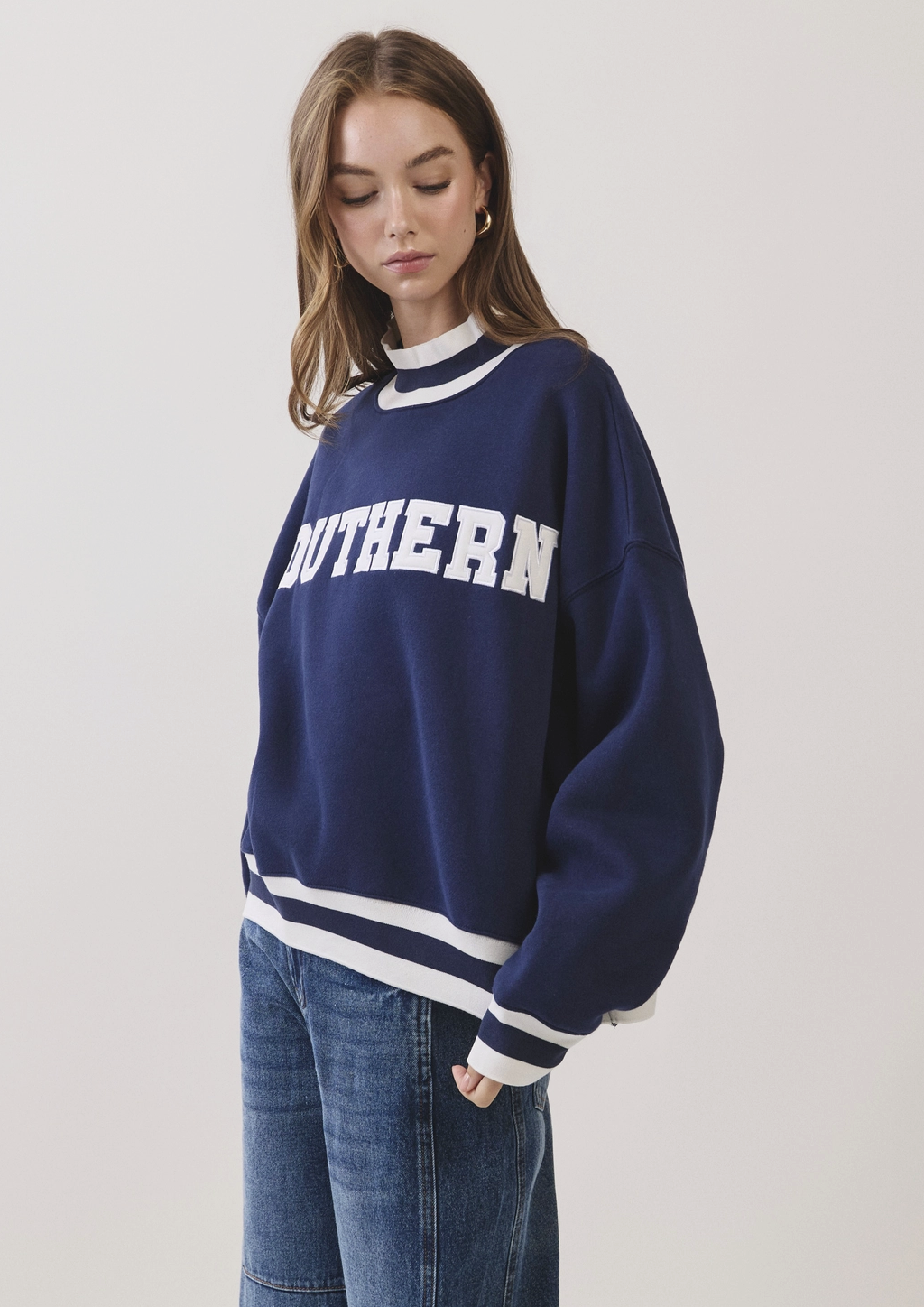 Southern Varsity Mock Neck Sweatshirt