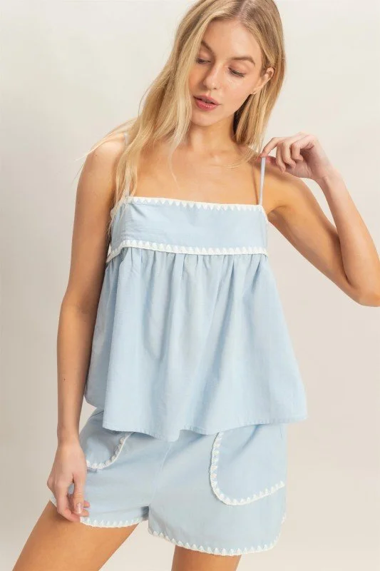 Dale - Sleeveless Babydoll Top
