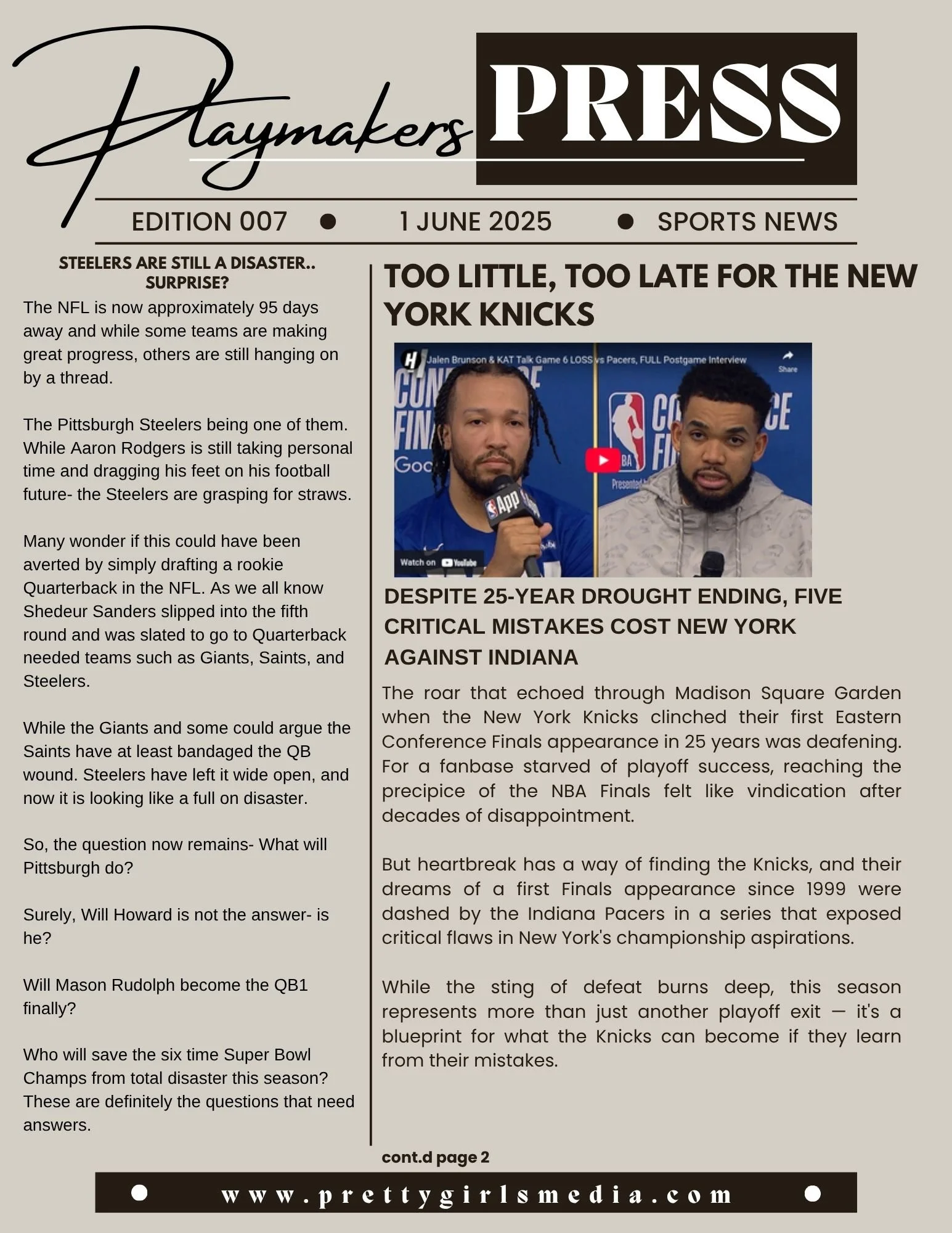 The Playmakers Press, Ed. 7