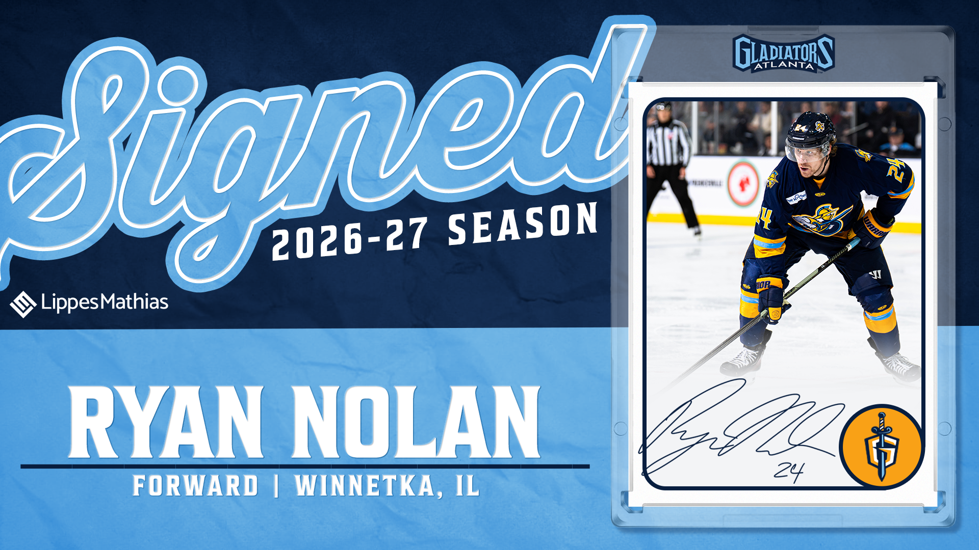 Ryan Nolan Re-Signs With Atlanta Gladiators, Brings Physical Presence Back for 2026-27