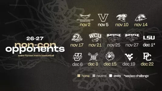 Wake Forest Unveils 2026-27 ACC Basketball Schedule