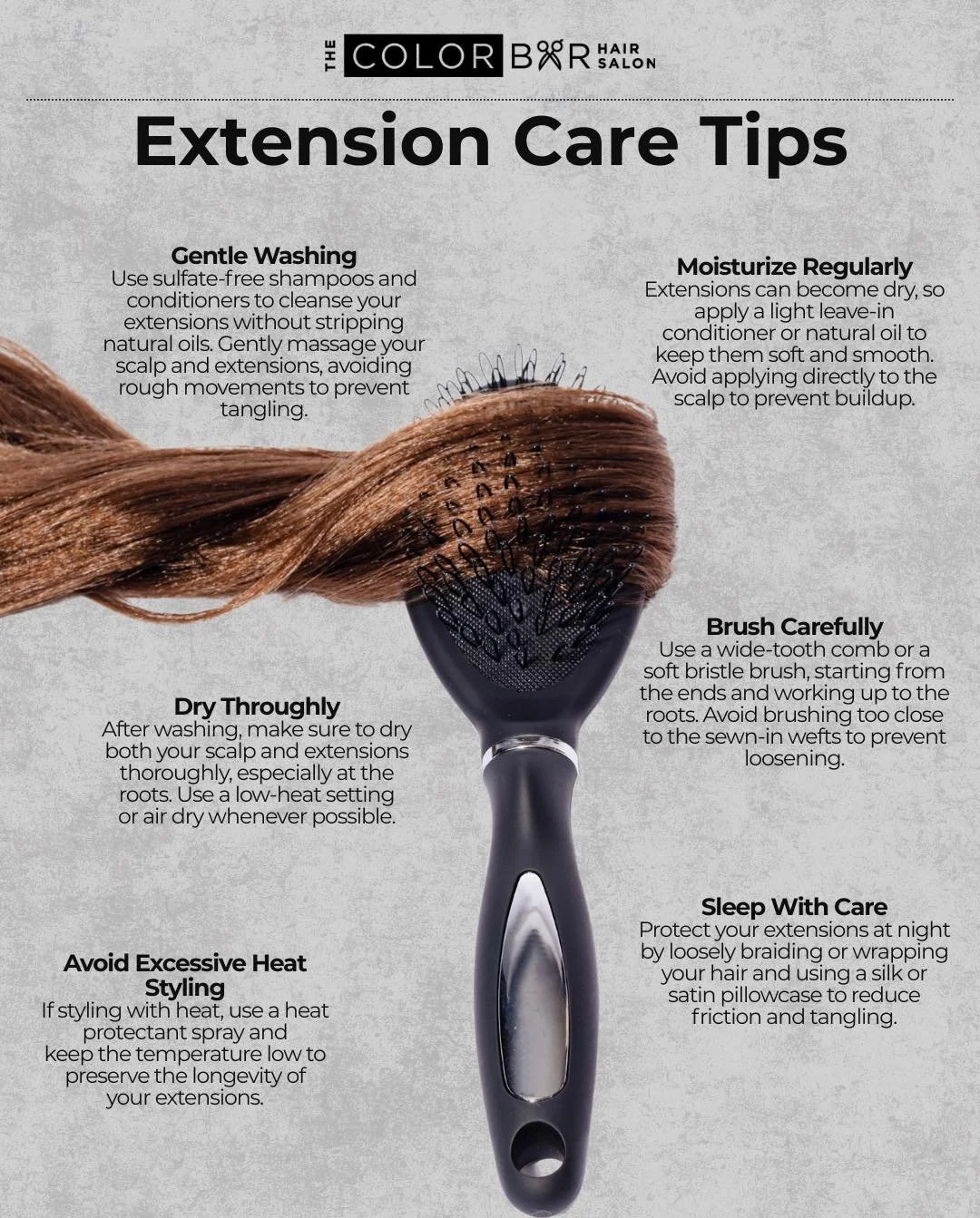 Your extensions deserve the best care 💖 Follow these tips to keep them gorgeous, silky, and tangle-free!
#ExtensionCare #SalonTips #thecolorbarsalon