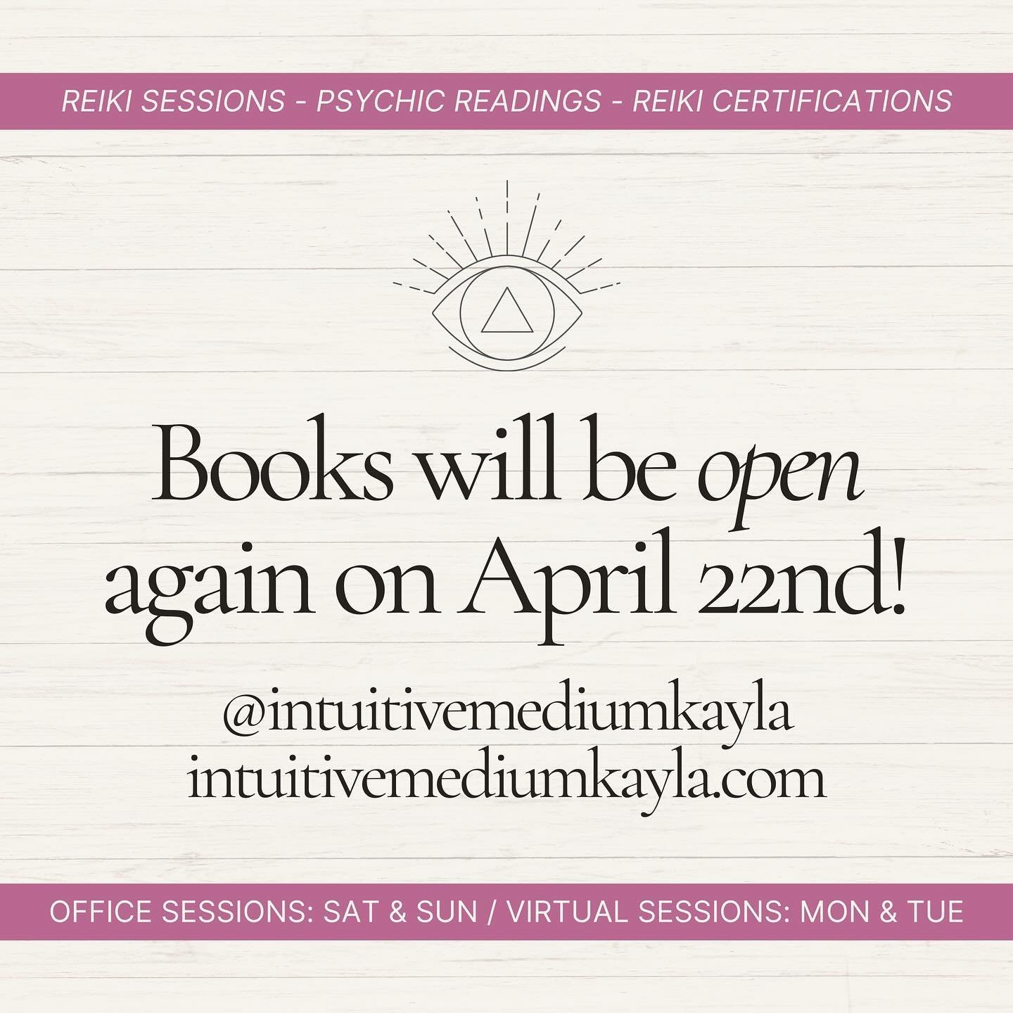Excited to share that my books will be open again next month! As I make the transition into my Early Childhood Education program, services will be limited for the beginning portion of Summer and may book out as far as a month in advance. Please get o