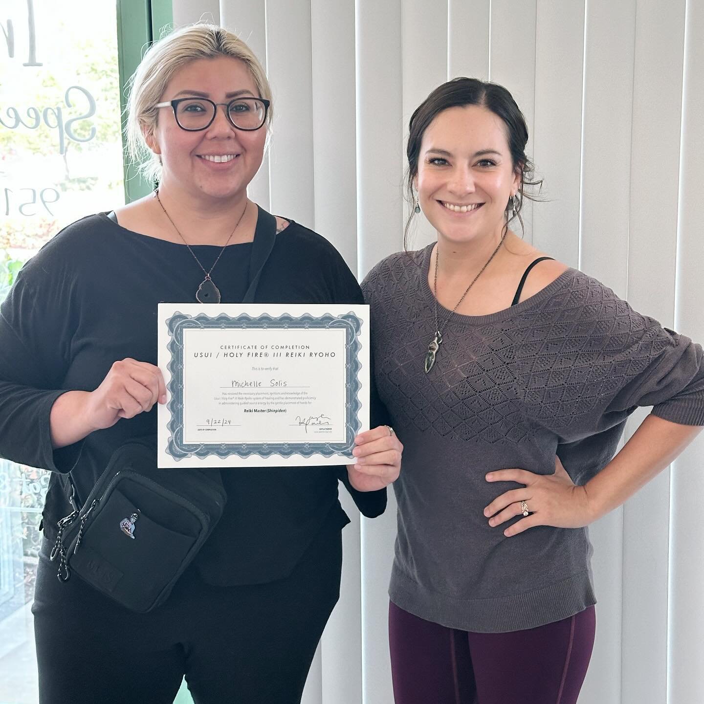 Congratulations to Reiki Master Michelle! @veelacreations is an incredibly gifted medium and healer. I am ecstatic for her to have Holy Fire added to her toolbox! This weekend was an honor. ❤️