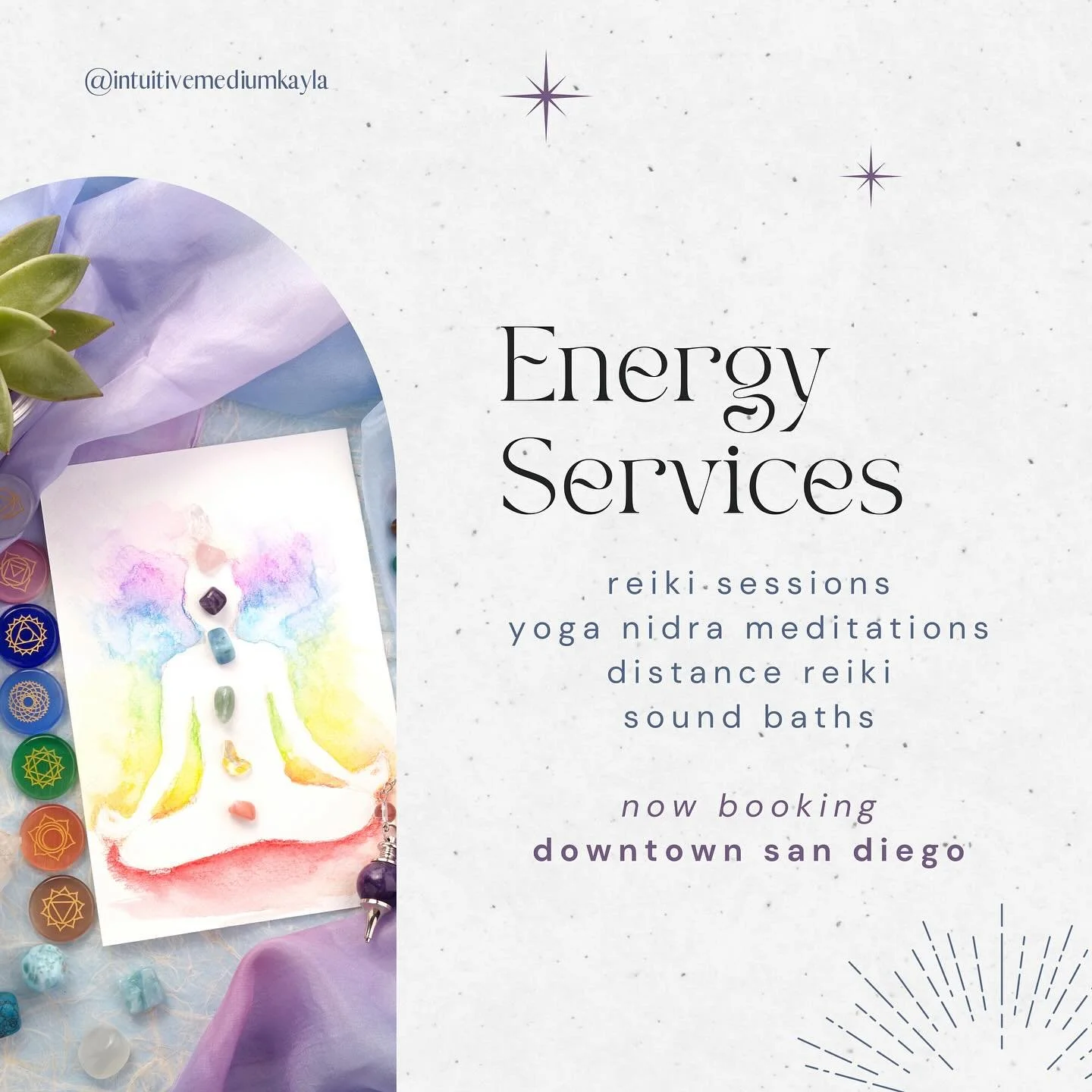 Happy to share that books are open for the New Year! I&rsquo;m once again offering in-person Reiki sessions and private Yoga Nidra meditations with sound baths at our home office in downtown San Diego (though it may be far for some of you, the view i