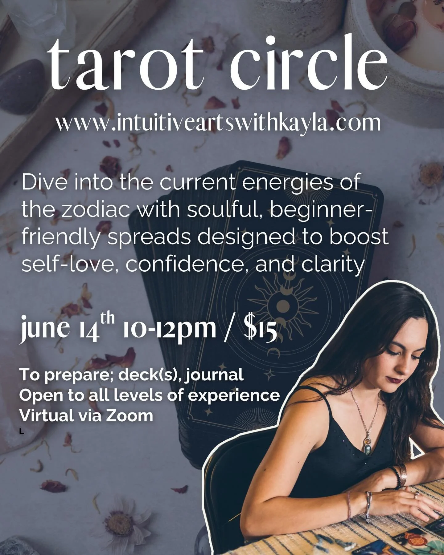 Virtual Tarot Circle this month! Only 2 more weeks before I&rsquo;m walking again! Whether you&rsquo;re a new or seasoned card slinger, this workshop is your transformative space to explore, learn, and play with the cards. Each month, we&rsquo;ll div
