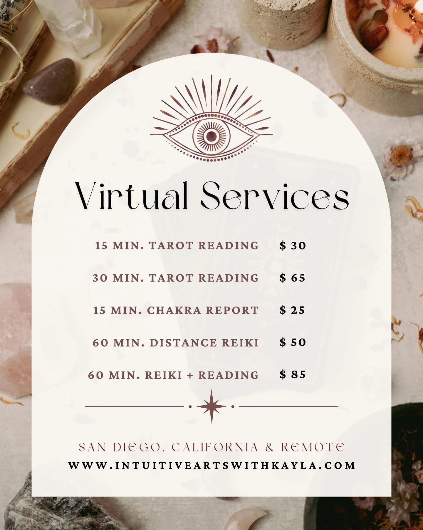 Available for virtual sessions next Tuesday - Thursday from 10-2pm PST. Message to book! #sandiegotarot #virtualreadings #tarotreader #reikisandiego