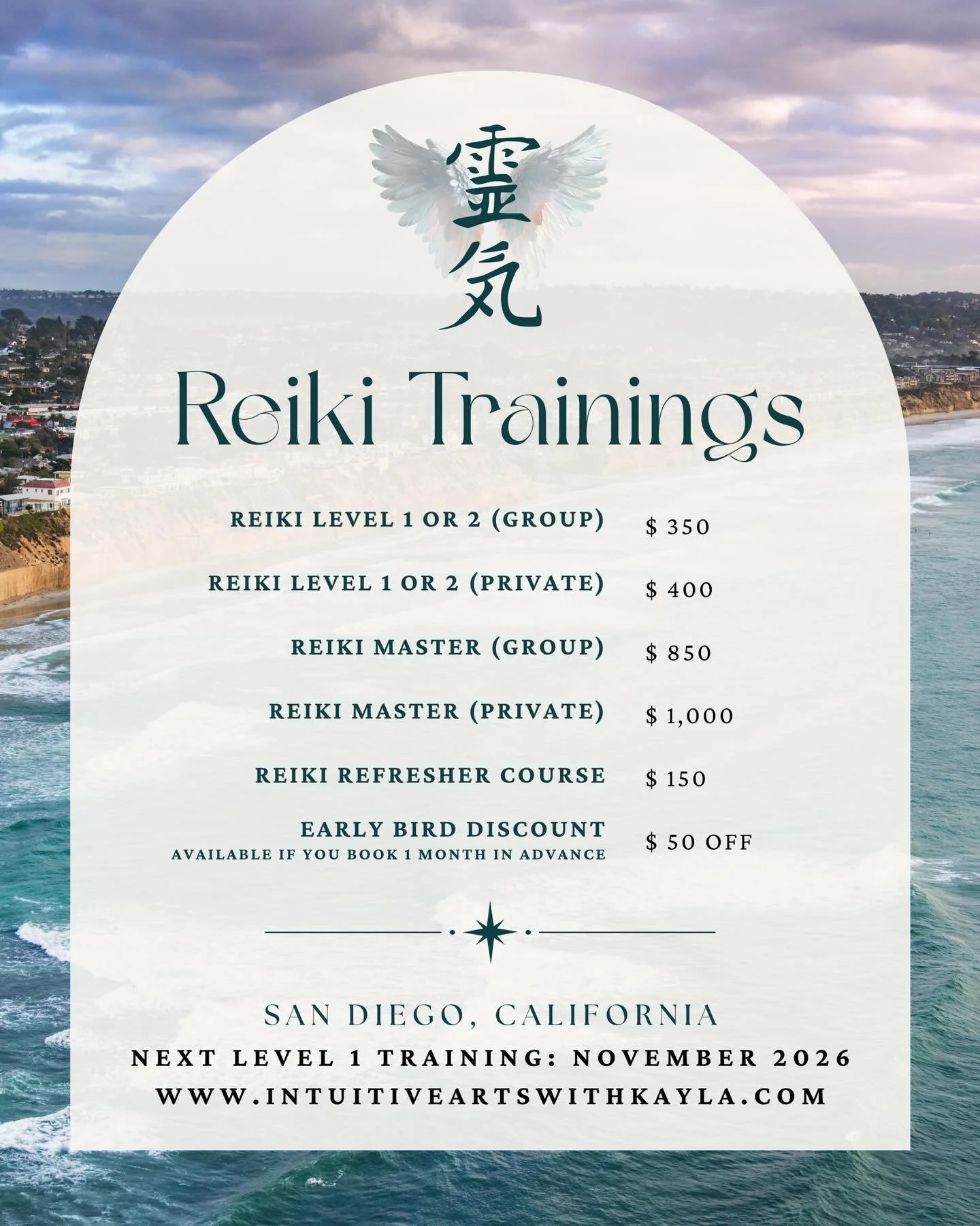 ✨ Reiki Group Certification Trainings are returning to San Diego this November! ✨

Intuition doesn&rsquo;t usually arrive through force&mdash;it arrives through stillness. When we slow down enough to actually listen, we start noticing the quieter thi
