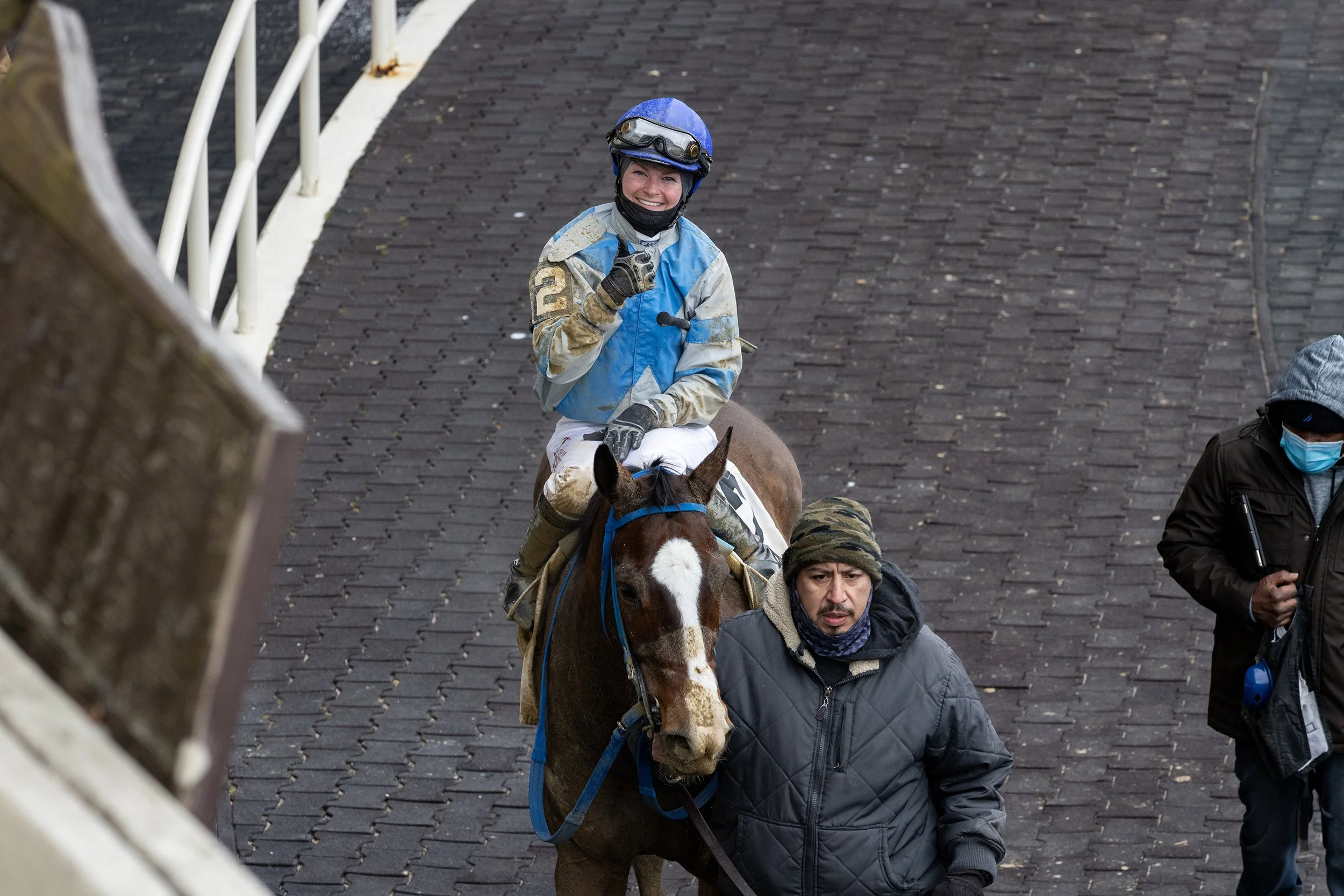 Sweet Mia and Ailsa Morrison at Aqueduct, January 2022